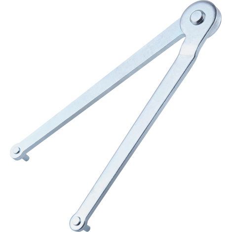 Verstellbarer Universalschlüssel für Winkelschleifer - Stahlkopfschlüssel - Stiftschlüssel - Sicherungsmutternschlüssel für Winkelschleiferhalterungen und Rundmuttern mit Bohrungen (4 mm) (1/5)