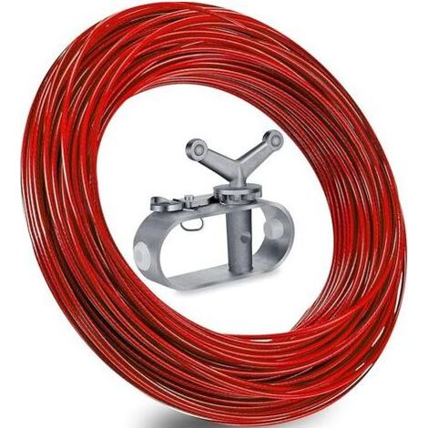 Treuil de couverture de piscine, câble de 131 pieds pour une couverture de piscine hors sol sûre en hiver (rouge) (1/5)