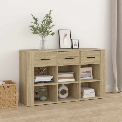 Aparador madera contrachapada roble Sonoma 100x30x59,5 cm (1/4)