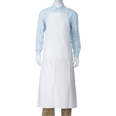 Delantal de polietileno blanco 69x107 cm, bolsa 100 uds SAFETOP