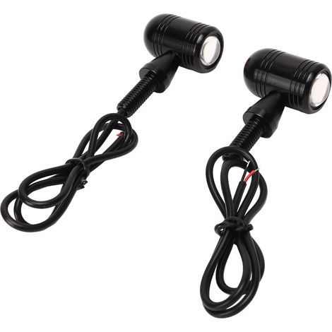 Clignotants LED Ambre Jaune Avant Arrière Moto Scooter Sport 12V Universel Type 2 Indicateurs de Direction (1/5)