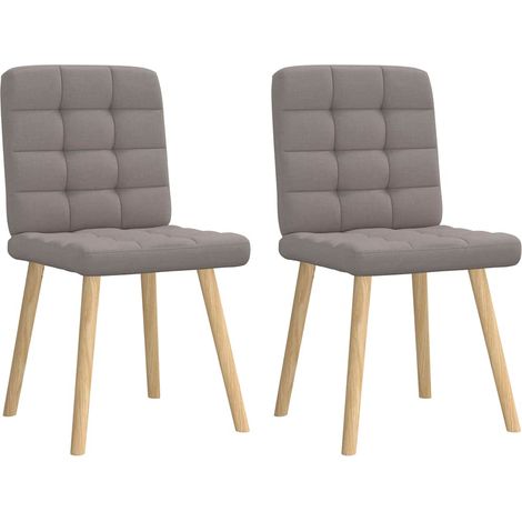 Esszimmerstühle 2 Stk. Taupe Stoff