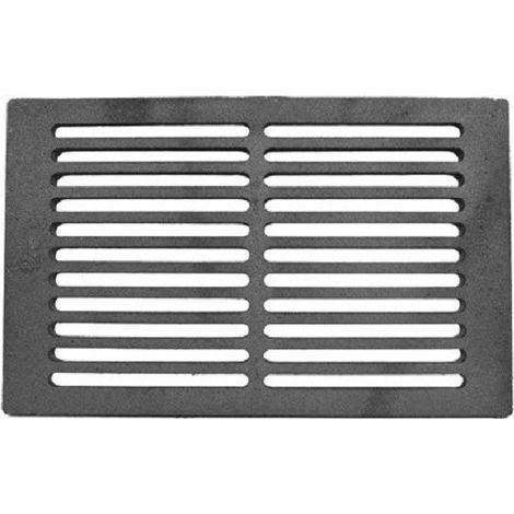 Grille de foyer en fonte 415 x 260 mm – Évacuation des cendres vers cendrier – Compatible poêles et cheminées à bois – Pisla