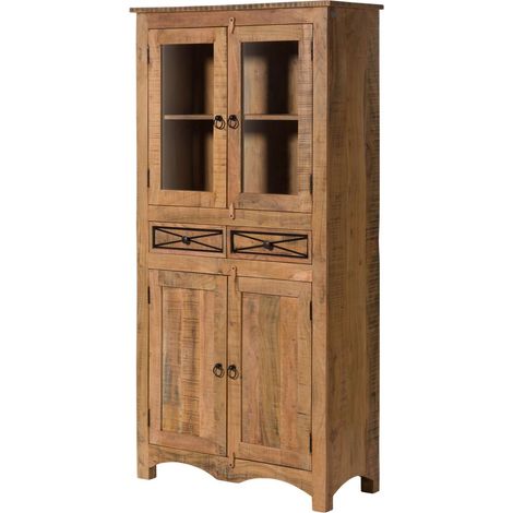 Vitrine Akazie 90x40x180 natur versiegelt NATURE OF SPIRIT 208 (1/4)