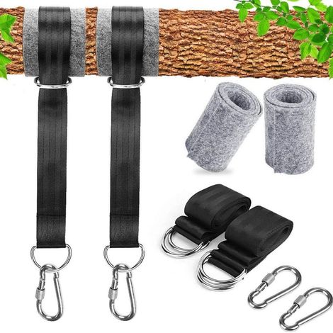 Filiyano – Support de balançoire/hamac pour arbres 2 x 150 cm avec 2 boucles KLB (1/4)
