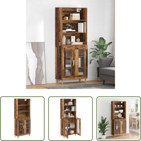 Hochschrank Altholz - Highboard Altholz 69,5 x 32,5 x 180 cm Holzwerkstoff (1/5)