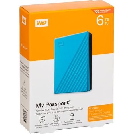 Western Digital My Passport 6TB Blau USB 3.2 Gen 1