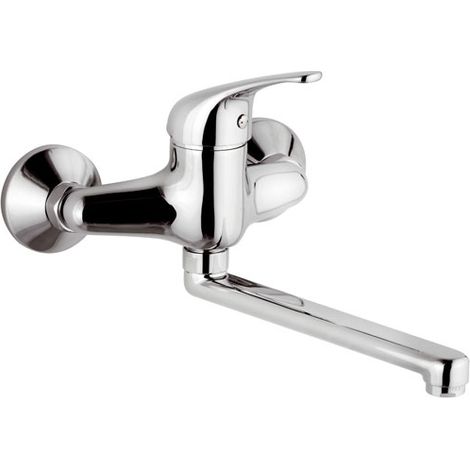 Epic 2 miscelatore monocomando a muro lega in ottone finitura cromo lucido