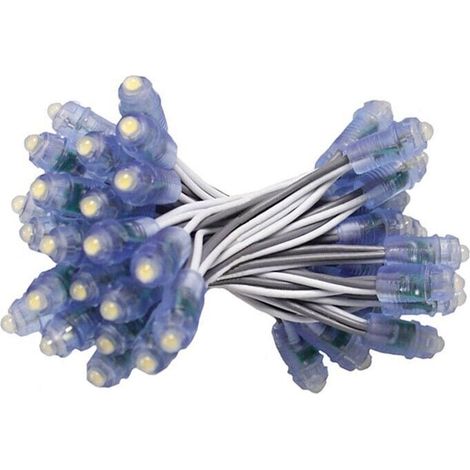 50 Led Luce Bianca Fredda Punto Luci Luminosi Effetto Cielo Stellato Incasso 12v (1/4)