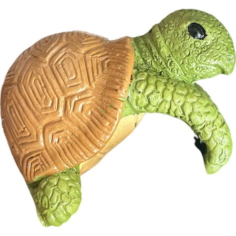 Décoration de pot de fleurs en forme de tortue, statuette de tortue suspendue en résine, adorable tortue grimpante, figurine pour pot de fleurs, cadeau pour la décoration de jardin. (1/5)