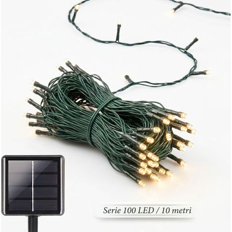 Catena Luminosa Solare 100 LED 10m Luci Giardino Esterno Impermeabile IP65 Calda (1/5)