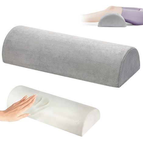 Oreiller orthopédique demi-lune en mousse à mémoire, usage cou/jambes/genoux/taille, tous positions (1/5)