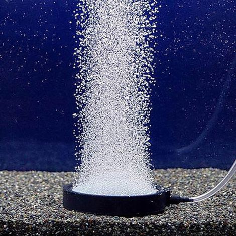 Pierre à oxygène pour aquarium en pierre de sable - Disque de diffusion à bulles durable pour bassins de 70 à 120 cm