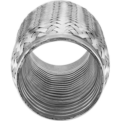 Tresse Echappement 76Mm,Tuyau D'Échappement Flexible En Acier Inoxydable De 3 X 6 Pouces Avec Tuyaux D'Échappement Automobiles En Tuyau Ondulé Interne (1/5)