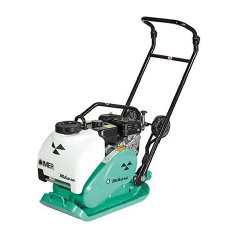 Imer – Plaque vibrante essence 4 temps 2,6kW HONDA GX 120 10,1KN – Système antivibrations – Réservoir d'eau amovible – Pour compactage sols sablonneux (1/2)