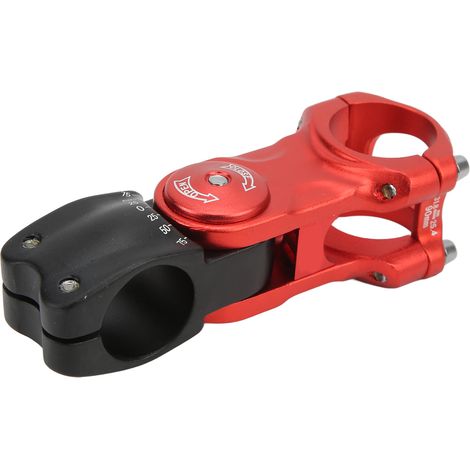 CNC-gefräster, verstellbarer Lenkervorbau für Mountainbikes, rot und schwarz, 31,8 x 90 mm (1/5)