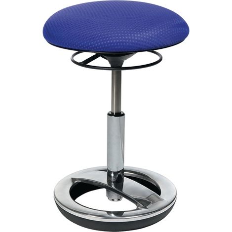 Hocker mit Standfußring Polster blau Sitzhöhenverstellung 440-570 mm TOPSTAR (1/5)