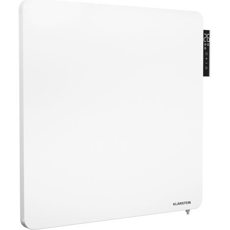 Klarstein – Radiateur infrarouge mural 450W – Ultra plat 28mm – Chauffage silencieux sans poussière – Télécommande incluse – Pour 8 à 12 m²