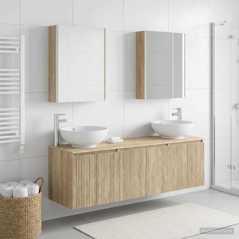 vidaXL Bathroom Cabinet Set 5 pcs Sonoma Oak Engineered Wood (1/5)