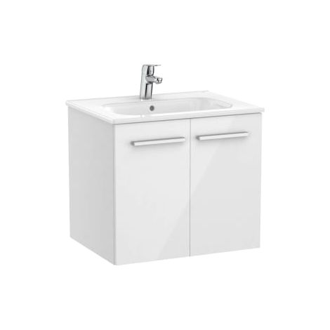 CONJUNTO VICTORIA BASE+LAVABO 600 BLANCO CON PUERTAS Y LAVABO