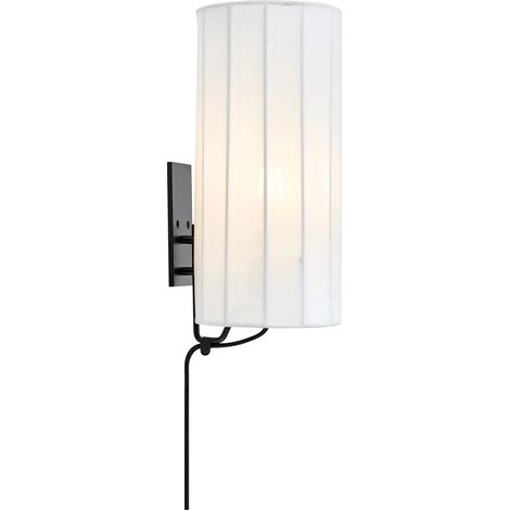 Applique murale blanche textile e27 metal noir - markslojd - hikari 218172784 218172784 218172784 218172784 (1/3)