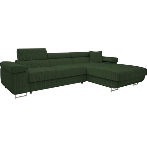 Sofá rinconero Comfivo Eliferu 102, Poso 14, Función de descanso, Almacenaje, 280x170x70cm, 0