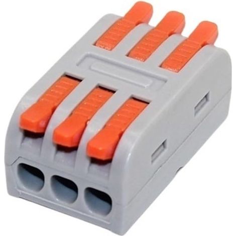 10 Stück Elektrische Push-in-Beleuchtungsklemmenblock-Steckverbinder, Hebelmutter-Kompaktleiter-Steckverbinder, Kabelanschlussblock (1/4)