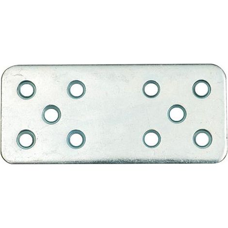 PIASTRA PER TRAVI DIRITTA 90X40MM ZINCATA BIANCO