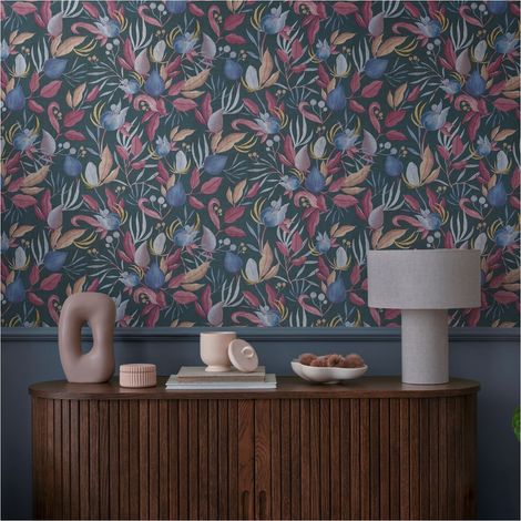 A.S. Creation Vliestapete 10.05 x 0.53 m Livingwalls Florale Tapete Blau 790623 Blätter CosmoLiving by Cosmopolitan (1/5)