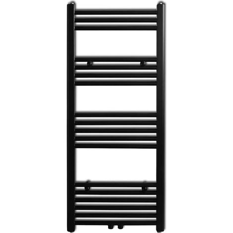 vidaXL Radiador toallero de baño recto negro 500 x 1160 mm (1/2)