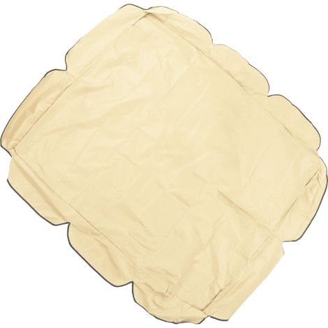 Baldaquin oscillant Oxford 210D argenté imperméable anti-UV pour chaise terrasse jardin 142x120x18cm beige (1/5)