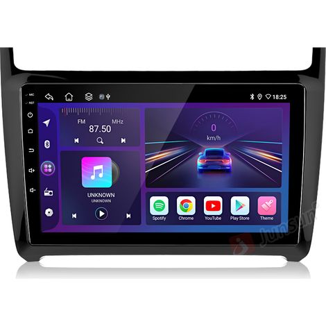 Hexinex Autoradio 9" carPlay DAB+ Android 15 Octa-Core 6+128 Go avec GPS Wi-Fi RDS et Bluetooth pour VW Polo 6R 6C 2008–2020
