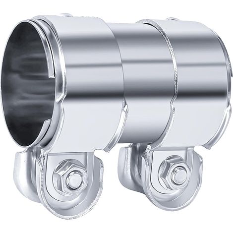Collier de serrage universel en acier inoxydable 55 mm - Pot d'échappement de voiture - Collier de serrage de réparation (diamètre 55 mm / L5.5 x l9.5 x H5.5 cm) (1/5)