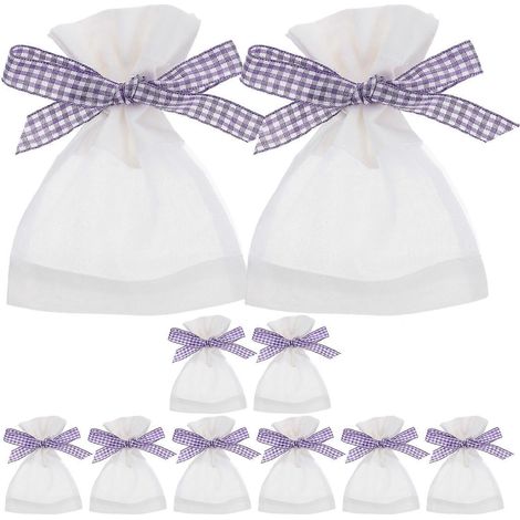 Lot de 10 sachets vides de lavande, rechargeables, avec pochette transparente.-12X9X0.1CM (1/3)