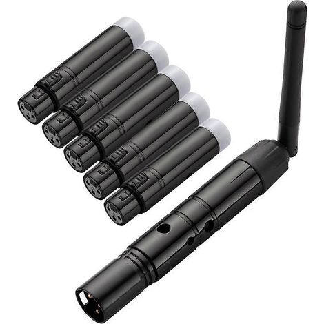 Contrôleur sans fil DMX512 2,4 GHz ISM XLR, émetteur-récepteur longue portée, éclairage DMX 1T5R pour soirées DJ, prise UE