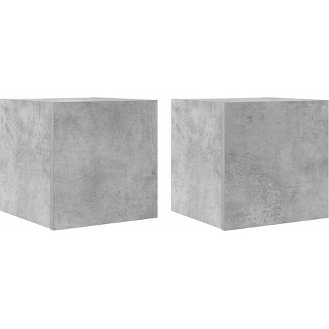 vidaXL Muebles de salón de pared 2 uds gris hormigón 30,5x30x30 cm (1/2)
