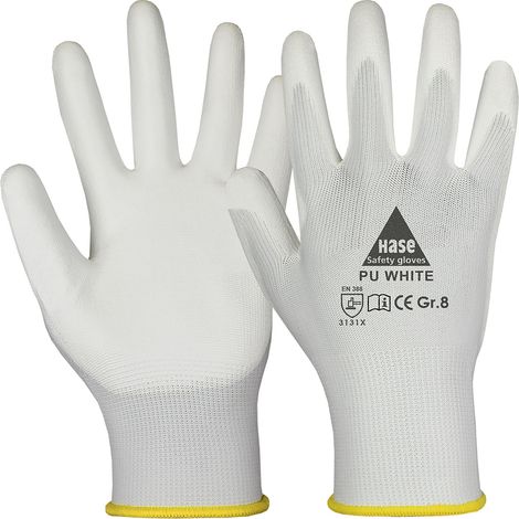 Hase PU White Montagehandschuh aus Polyester Größe 11 10 Stk