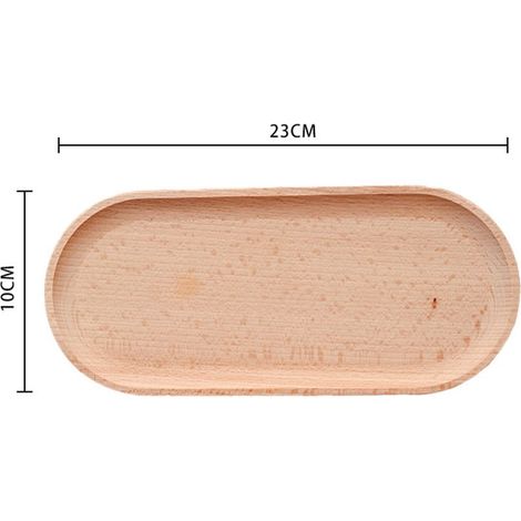 Plate En Bois - Plateau En Bambou Pour Tasse Ou Dessert - Usage Table - 1 Pièce (1/4)