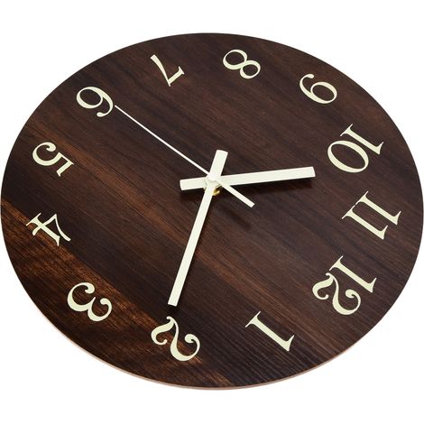 Horloge Murale Rétro Design 3D avec Mouvement Quartz Silencieux et Aiguilles Lumineuses pour Salon Cuisine Bureau (1/5)