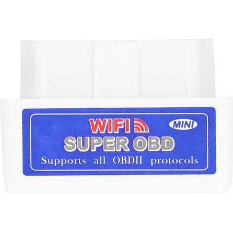 Mini rilevatore WiFi per auto per scanner OBD2 ELM327 12V, adattatore diagnostico Android, bianco (1/4)