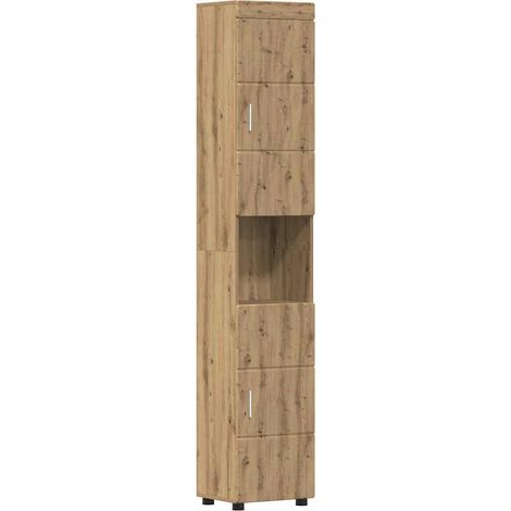 Cabinet de salle de bain avec étagère TULUM chêne artisanal CFW113832 (1/5)