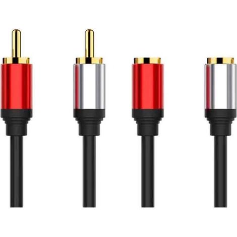 Andowl - Cavo Prolunga Audio Stereo Da 2rca Maschio A 2rca Femmina 2mt Per Sistemi Tv Q-hd621 - (1/2)