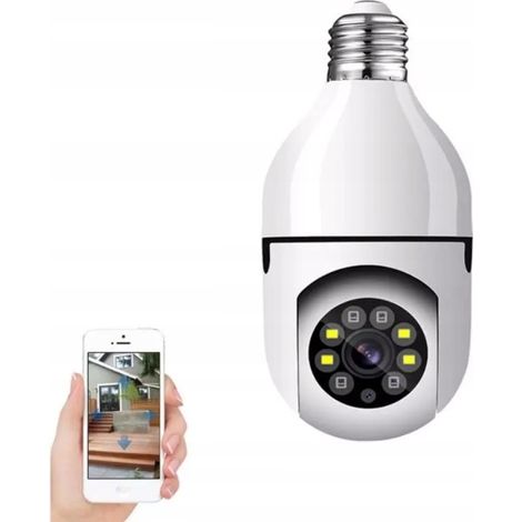 Caméra espion, ampoule rotative E27 Wi-Fi IP