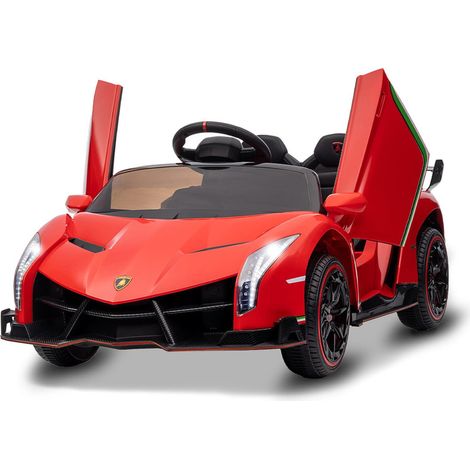 Voiture Électrique 12V Enfants Lamborghini Veneno, Télécommande, Portes Ciseaux, LED, Bluetooth, Fonction Bascule (1/5)