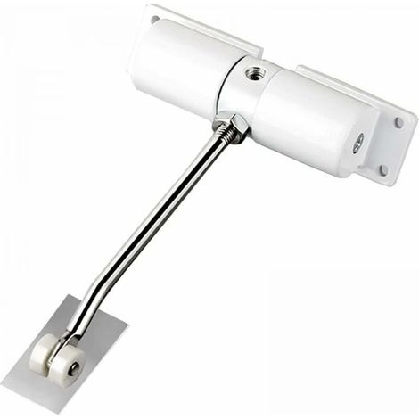 1PC Adjustable Zinc Alloy Automatic Door Closer - White, For Home or Commercial Use (1/4)