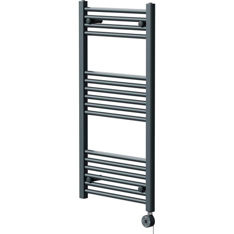 Pizarro Anthracite 1000mm x 500mm Straight Digital Thermostatic Electric Heated Towel Rail (1/5)