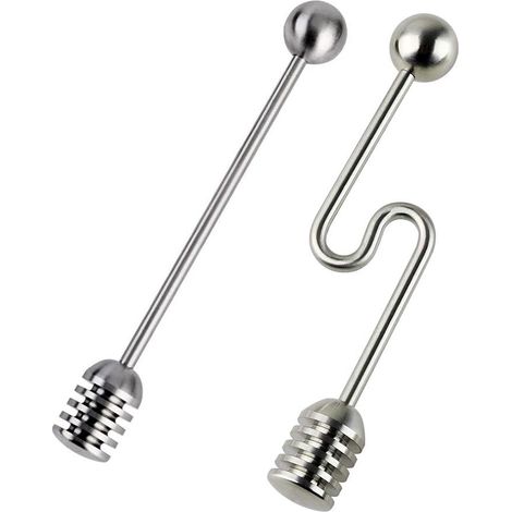 2 pièces de service pour pots à miel et sirop. Cuillère à miel en acier inoxydable 304, pour pots à miel. (1/5)