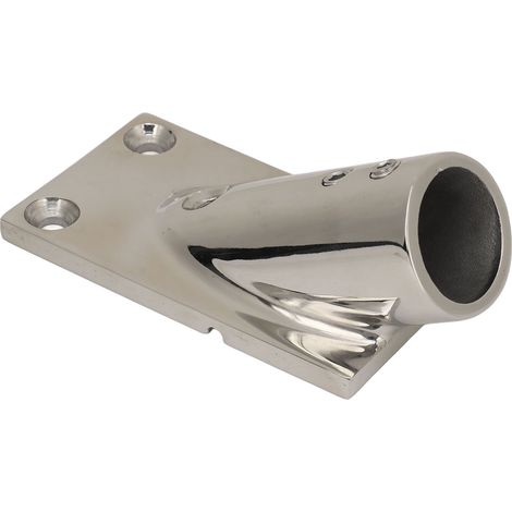 Base de tube rectangulaire en acier inoxydable 316 pour rambarde marine, support de mât pour yacht, fixation 25mm/1 pouce, quincaillerie bateau robuste. (1/5)