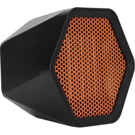 Mini chauffage électrique de bureau portable, 600 W, noir, prise européenne 220 V, idéal pour les petits espaces et les fournitures de bureau. (1/5)