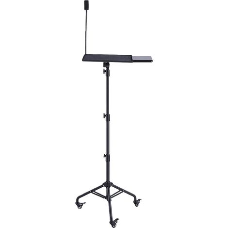 Trépied pour Ordinateur Portable, Hauteur Réglable de 28 à 51,2 Pouces, Support de Sol pour Projecteur Portable avec roulettes, Support de Téléphone pour Plateau de Souris, Trépied Roulant (1/5)